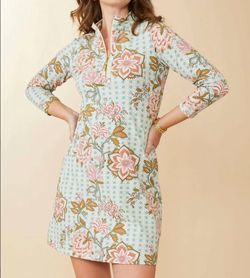 Style 1-1636218536-2696 spartina 449 Multicolor Size 12 Floral Tall Height A-line Spandex Cocktail Dress on Queenly