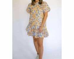 Style 1-168978761-2879 Karlie Orange Size 12 Summer Pattern Plus Size Cocktail Dress on Queenly