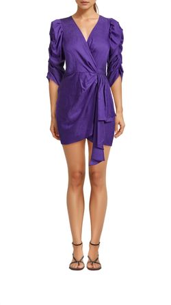 Style 1-2208648661-2791 RONNY KOBO Purple Size 12 Sorority Spandex Plus Size Cocktail Dress on Queenly