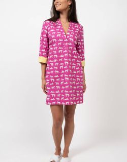 Style 1-2214730773-3905 Uncle Frank Pink Size 0 Print Pockets Cocktail Dress on Queenly