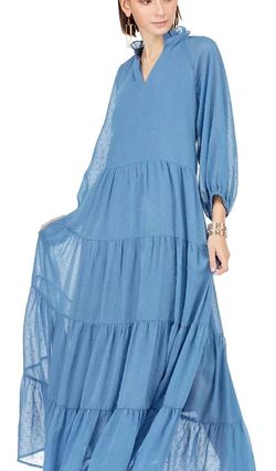 Style 1-2418506744-3775 Joy Joy Blue Size 16 Belt Straight Dress on Queenly