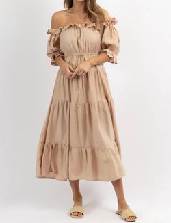 Style 1-254503037-2696 One and Only Collective Nude Size 12 Free Shipping Tall Height Polyester Military Floor Length A-line Dress on Queenly