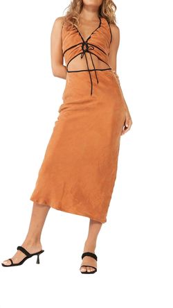 Style 1-2583417939-3011 SOVERE Orange Size 8 Tall Height Keyhole Cocktail Dress on Queenly