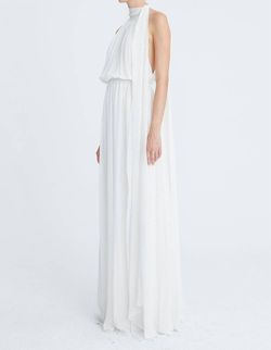 Style 1-2593887249-1498 HALSTON HERITAGE White Size 4 Tall Height Floor Length Straight Dress on Queenly