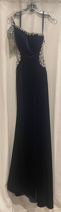 Portia and Scarlett Blue Size 00 Free Shipping Prom Side slit Dress on Queenly