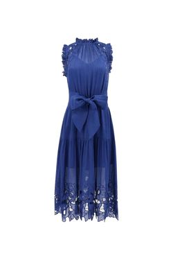 Style 1-2682631630-2696 CHRISTY LYNN Blue Size 12 Tall Height Belt Free Shipping Cocktail Dress on Queenly