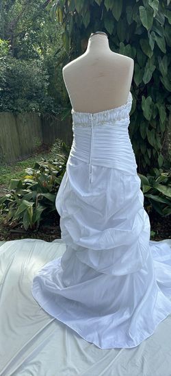 Alfred Angelo White Size 18 50 Off Tall Height Embroidery Wedding Train Dress on Queenly