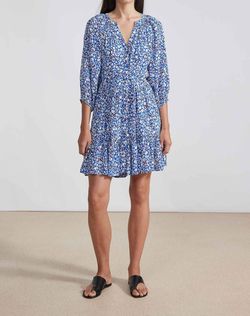 Style 1-288731060-2901 APIECE APART Blue Size 8 Floral Mini Cocktail Dress on Queenly