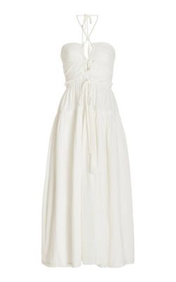 Style 1-3015266171-1901 Ulla Johnson White Size 6 Bachelorette Tall Height Keyhole Cocktail Dress on Queenly