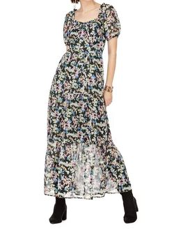 Style 1-3030310293-2696 Joy Joy Black Size 12 Polyester Floral Tall Height Straight Dress on Queenly