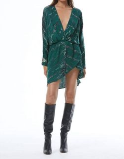 Style 1-3081220590-2901 young fabulous & broke Green Size 8 Silk Long Sleeve Cocktail Dress on Queenly