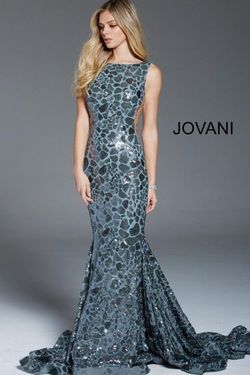 Style 61229 Jovani Green Size 2 Military 50 Off Sequined Mermaid Dress on Queenly