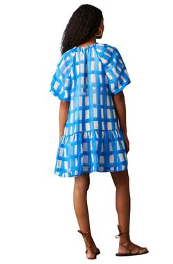 Style 1-3220626216-3236 Marie Oliver Blue Size 4 Sorority Silk Cocktail Dress on Queenly
