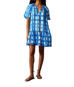 Style 1-3220626216-3236 Marie Oliver Blue Size 4 Sorority Mini Summer Cocktail Dress on Queenly