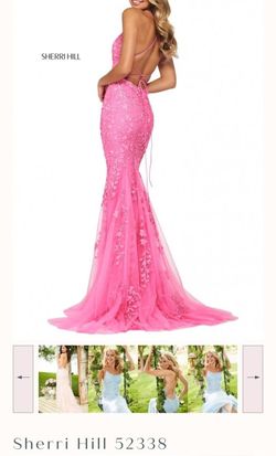 Style 52338 Sherri Hill Purple Size 6 Prom Floor Length Mermaid Dress on Queenly