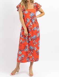 Style 1-3297290434-3855 SUGARLIPS Orange Size 0 Floral Cocktail Dress on Queenly