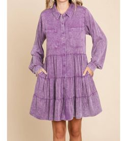 Style 1-3579879950-921 Jodifl Purple Size 24 Pockets High Neck Plus Size Cocktail Dress on Queenly