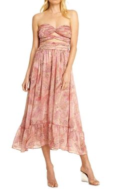 Style 1-3609876997-2696 Misa Los Angeles Pink Size 12 Strapless Plus Size Cocktail Dress on Queenly