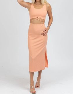 Style 1-3635249193-2696 Peach Love Orange Size 12 Spandex Plus Size Fitted Cocktail Dress on Queenly