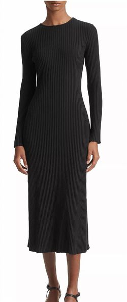 Style 1-3923779745-3236 Vince Black Size 4 Long Sleeve Mini Tall Height Cocktail Dress on Queenly