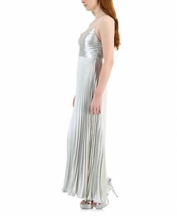 Style 1-4027182211-2901 LUCY PARIS Silver Size 8 Free Shipping Polyester Military Straight Dress on Queenly