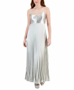 Style 1-4027182211-2901 LUCY PARIS Silver Size 8 Spandex Tall Height Floor Length Straight Dress on Queenly