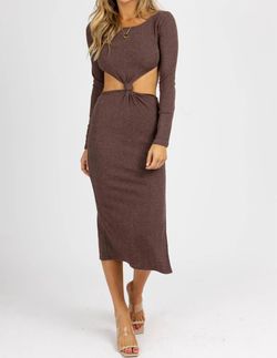 Style 1-4035373751-2696 PAPERMOON Brown Size 12 Sleeves Cocktail Dress on Queenly