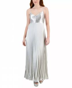 Style 1-4080700465-2791 LUCY PARIS Silver Size 12 Free Shipping Polyester Tall Height Straight Dress on Queenly