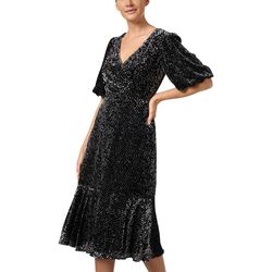 Style 1-4100104084-3329 Shoshanna Black Size 12 Mini Plus Size Velvet Cocktail Dress on Queenly