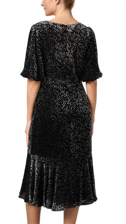 Style 1-4100104084-3414 Shoshanna Black Size 4 Sleeves Velvet Mini Cocktail Dress on Queenly