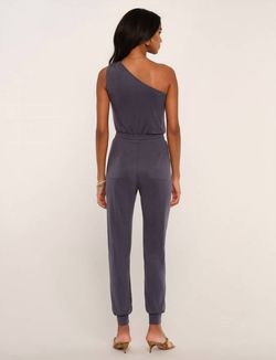 Style 1-4102615755-3014 heartloom Blue Size 8 Straight Jersey Jumpsuit Dress on Queenly