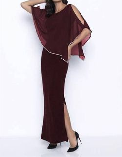 Style 1-4157003024-1498 Frank Lyman Red Size 4 Free Shipping Jewelled Side slit Dress on Queenly