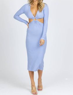 Style 1-4254988853-2696 Pretty Garbage Blue Size 12 Spandex Plus Size Sleeves Cocktail Dress on Queenly