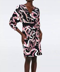 Style 1-4263322744-1498 Diane von Furstenberg Black Size 4 Long Sleeve V Neck Sleeves Cocktail Dress on Queenly