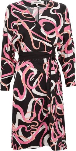 Style 1-4263322744-1901 Diane von Furstenberg Black Size 6 Tall Height Cocktail Dress on Queenly