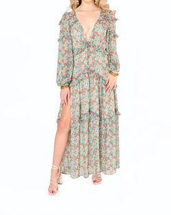 Style 1-4286627697-3011 BUDDYLOVE Green Size 8 Polyester V Neck Free Shipping Side slit Dress on Queenly