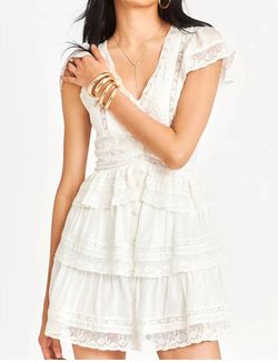 Style 1-598280883-1901 LoveShackFancy White Size 6 Mini Lace Cocktail Dress on Queenly