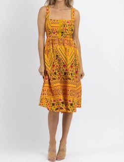 Style 1-606229934-2696 OLIVACEOUS Yellow Size 12 Plus Size Floral Print Cocktail Dress on Queenly