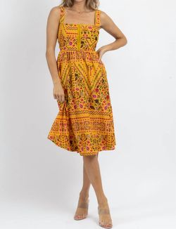 Style 1-606229934-3236 OLIVACEOUS Yellow Size 4 Free Shipping Floral Cocktail Dress on Queenly