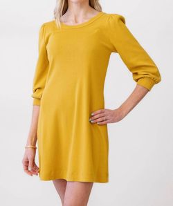 Style 1-709955977-3471 Michael Stars Yellow Size 4 Free Shipping Sleeves Cocktail Dress on Queenly