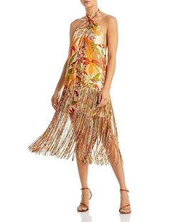 Style 1-733244036-3775 FARM RIO Orange Size 16 Jersey Summer Plus Size Cocktail Dress on Queenly