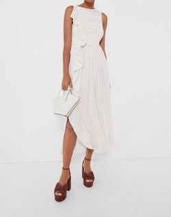 Style 1-837153109-1901 Ulla Johnson White Size 6 Satin Bachelorette Bridal Shower Cocktail Dress on Queenly