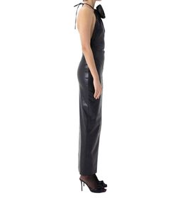 Style 1-865921537-2696 RONNY KOBO Black Size 12 Halter Mini Floor Length Plus Size Straight Dress on Queenly