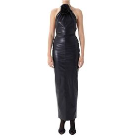 Style 1-865921537-2696 RONNY KOBO Black Tie Size 12 Halter Floor Length Mini Military Straight Dress on Queenly