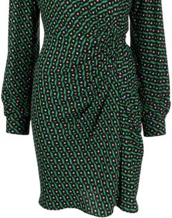 Style 1-86808678-1498 Diane von Furstenberg Green Size 4 1-86808678-1498 Polyester Sleeves Cocktail Dress on Queenly