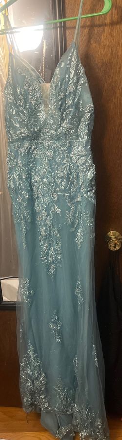 Style J810 Cinderella Divine Blue Size 4 Pageant 50 Off Mermaid Dress on Queenly