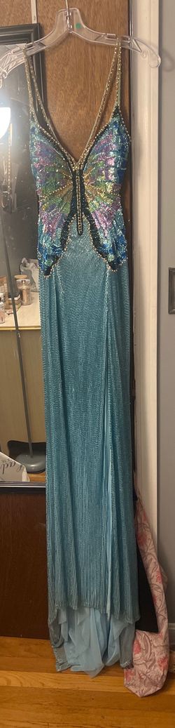 Style 54836 Sherri Hill Multicolor Size 4 Prom Pageant 50 Off Side slit Dress on Queenly