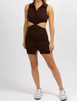 Style 1-96851910-2696 Pretty Garbage Brown Size 12 Tall Height Free Shipping Cocktail Dress on Queenly