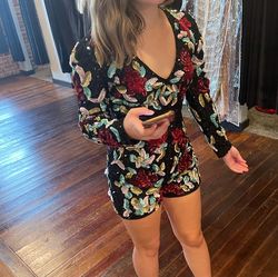 Rachel Allan Multicolor Size 00 Short Height Jersey Nightclub Jumpsuit Dress on Queenly