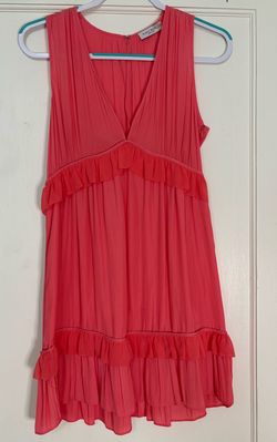 Ramy Brook Pink Size 2 Plunge Free Shipping Coral Cocktail Dress on Queenly